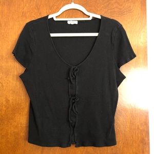 Madewell ribbed baby tee with bows